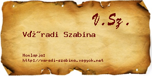 Váradi Szabina névjegykártya