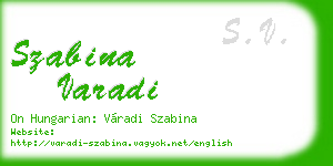 szabina varadi business card